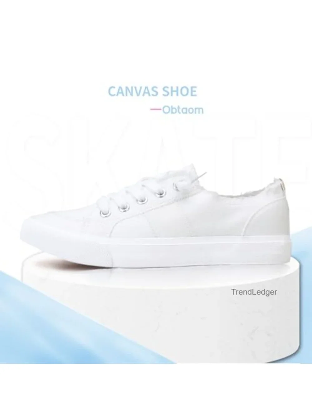 Obtaom Leopard Print Canvas Slip On Sneakers Comfy Casual Walking Shoes